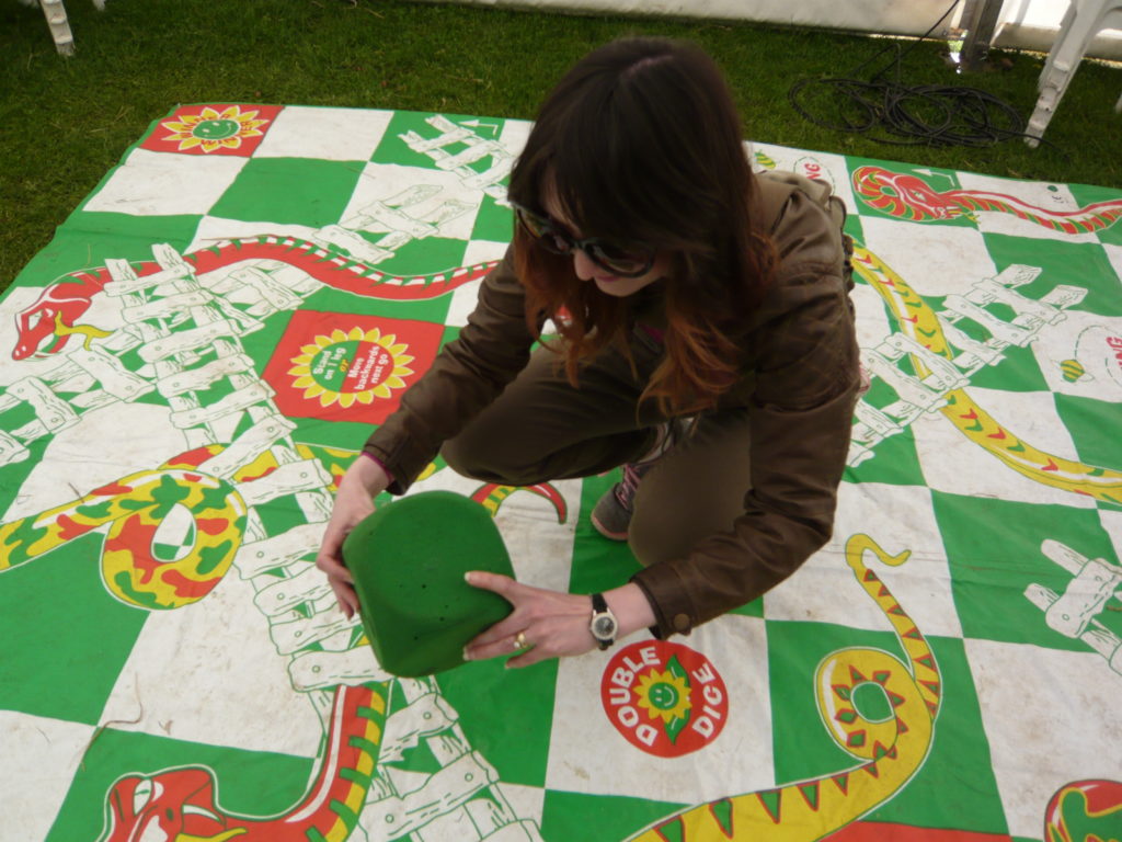 Spring Fete Fordhall Farm Giant Snakes and Ladders