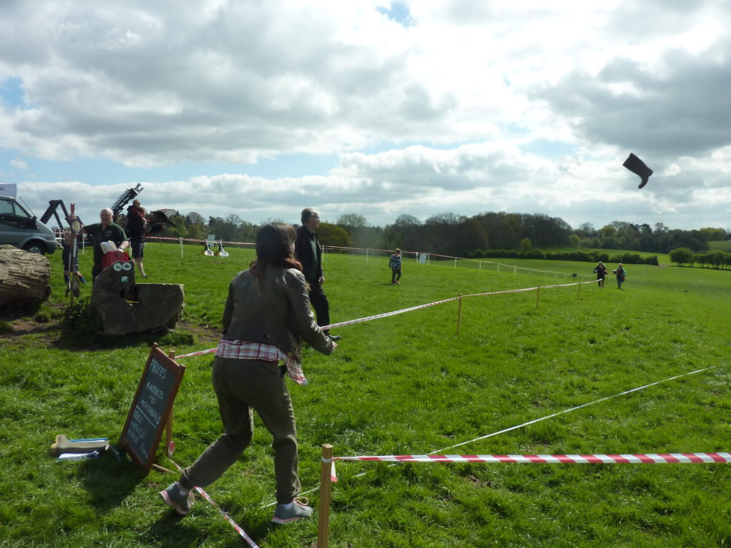 Spring Fete Fordhall Farm Welly Wanging