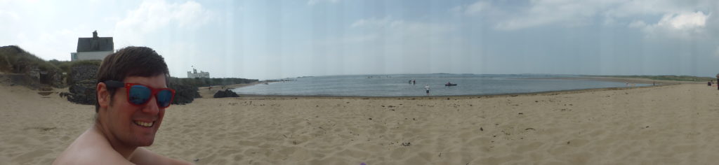 Sunbathing at the Beach Rhosneigr