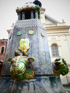 Pecs Hungary - Zsolnay Fountain Szechenyi Ter