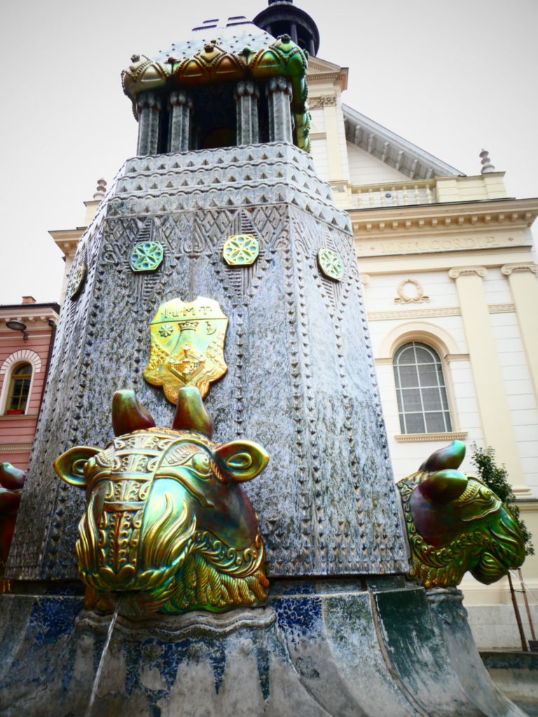 Pecs Hungary - Zsolnay Fountain Szechenyi Ter 