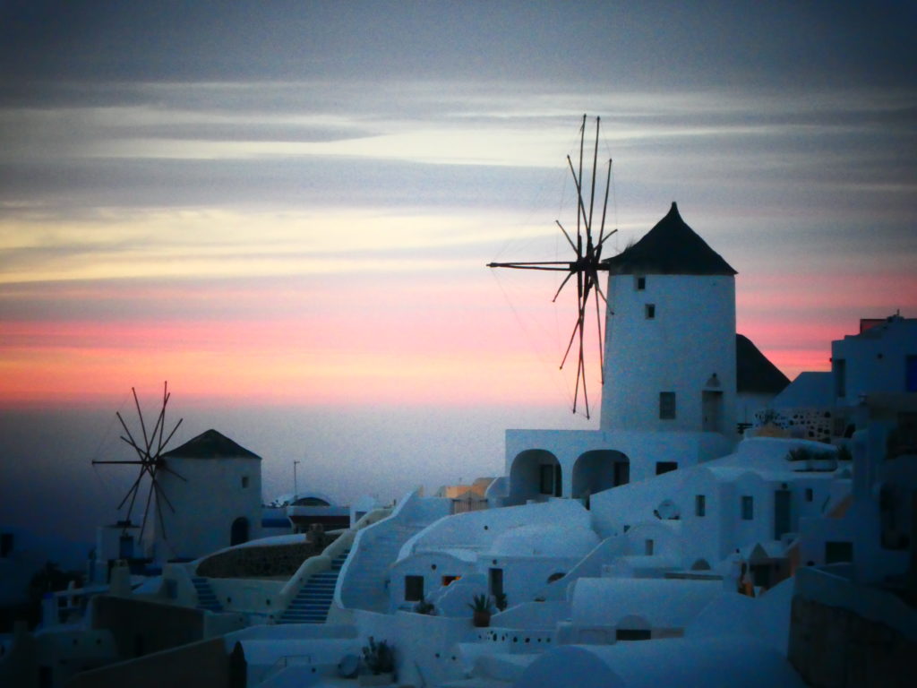 16 Tips for Hiking between Fira and Oia, Santorini, Greece, sunset